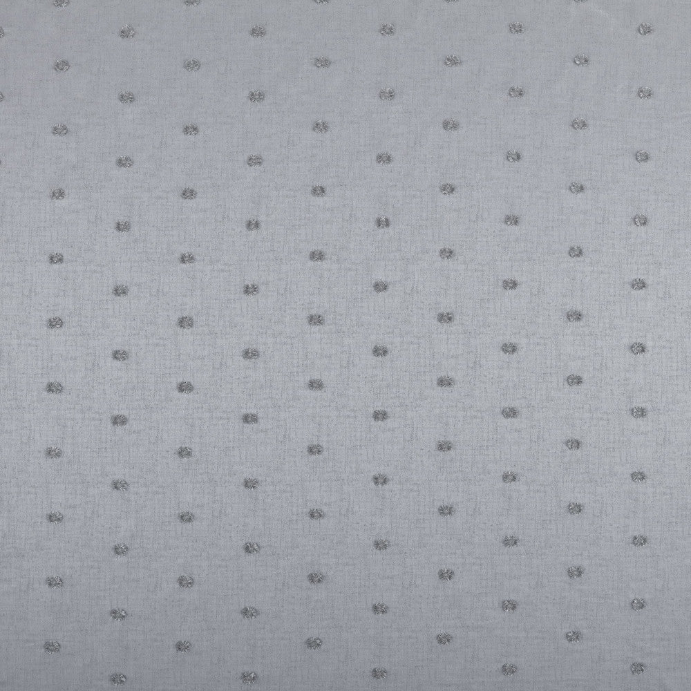 Dunmore 4 Silver by Marcus William Designer Fabric KAI/MARCUS WILLIAM FENELLA 94%POL 3%SVI 3%MTL %BEMB INDIA Horizontal: 9.375 and Vertical: 4.500 54.5 in - Swanky Fabrics -