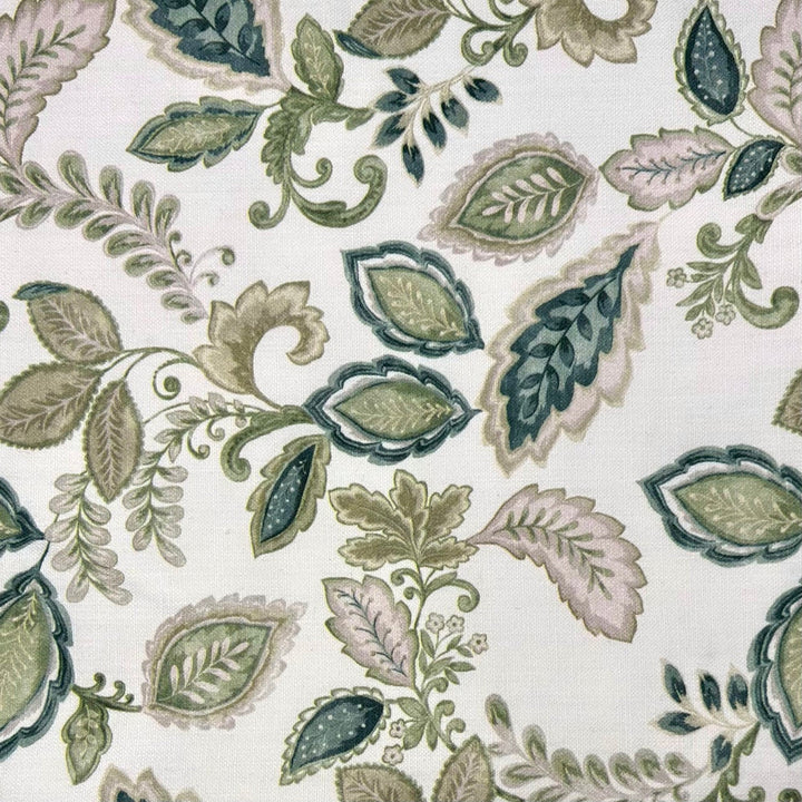 Dahlia Green by Europatex Designer Fabric Dahlia 100% Cotton 55.00 inches - Swanky Fabrics -