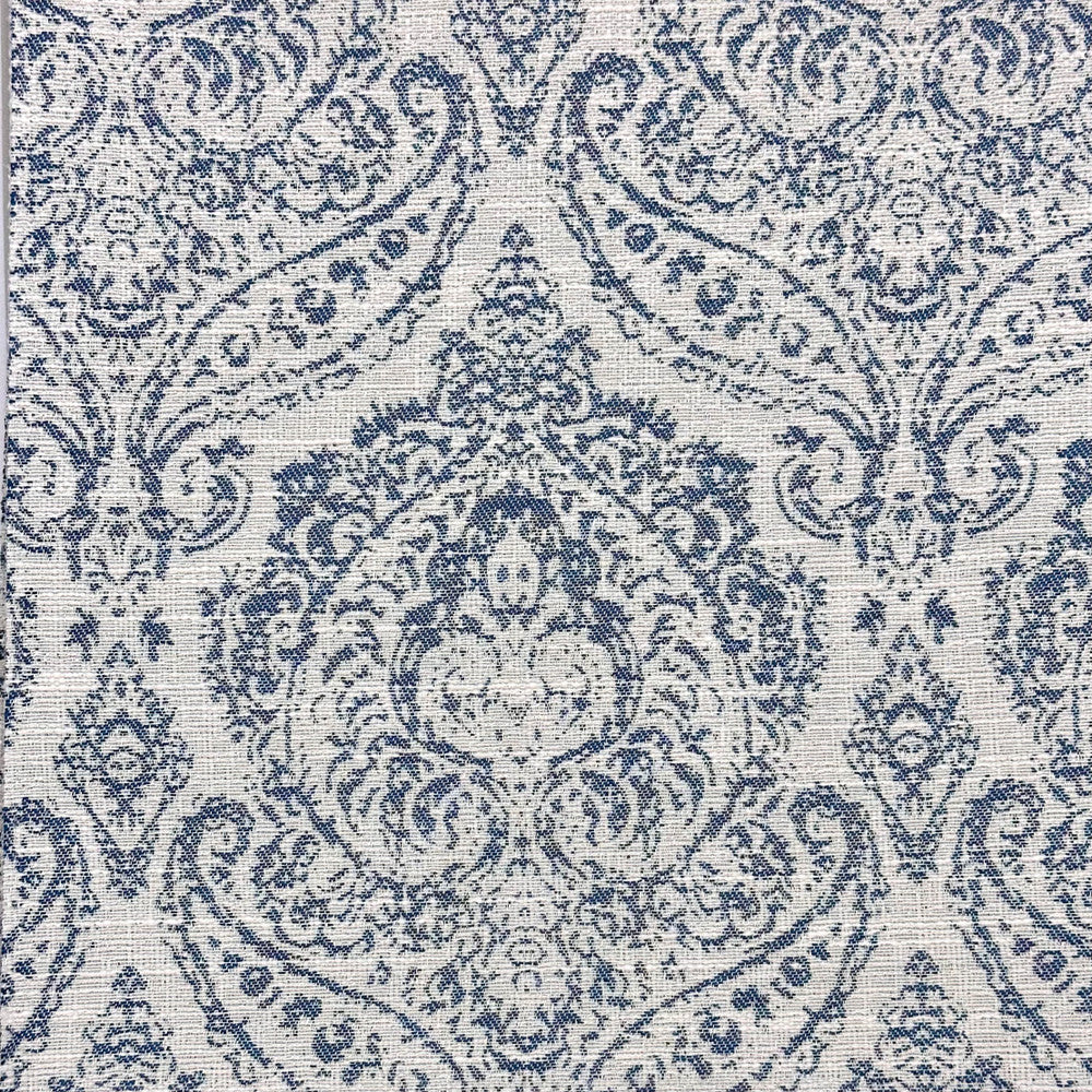 Dalliance A Marine by Europatex Designer Fabric Dalliance 60% Polyester, 40% Cotton 6.67" H, 12" V 54.00 inches - Swanky Fabrics -