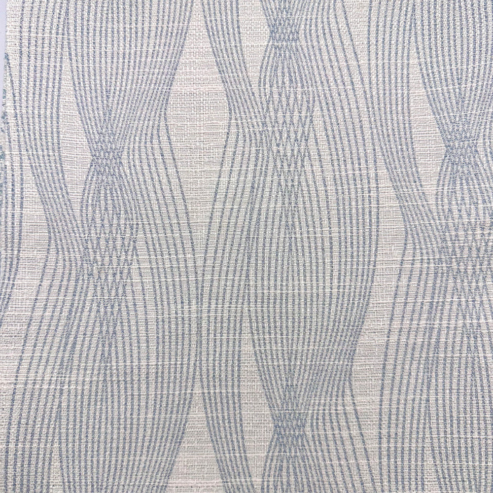 Dalliance B Sky by Europatex Designer Fabric Dalliance 60% Polyester, 40% Cotton 6.67" H, 14" V 54.00 inches - Swanky Fabrics -