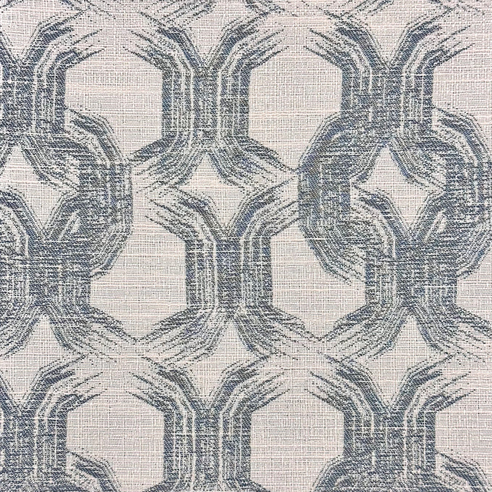 Dalliance C Steel by Europatex Designer Fabric Dalliance 60% Polyester, 40% Cotton 6.67" H, 6" V 54.00 inches - Swanky Fabrics -