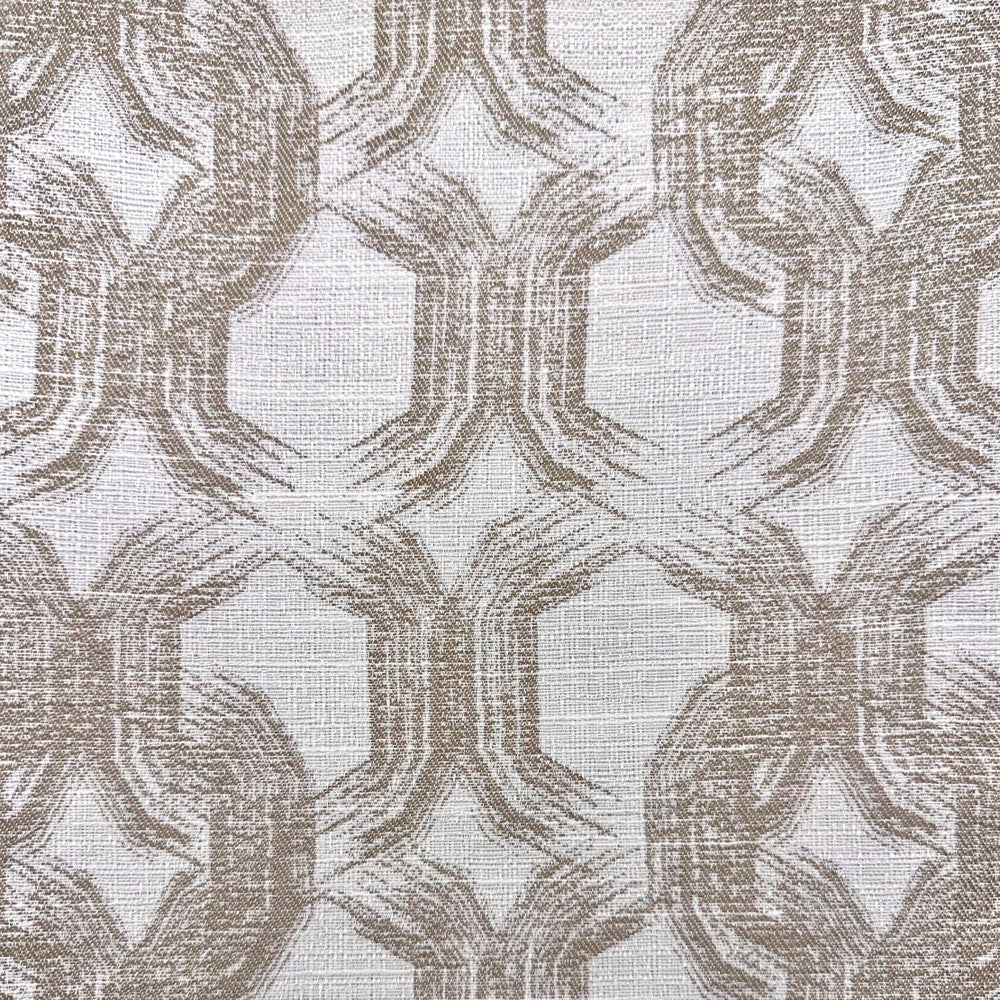 Dalliance C Taupe by Europatex Designer Fabric Dalliance 60% Polyester, 40% Cotton 6.67" H, 6" V 54.00 inches - Swanky Fabrics -