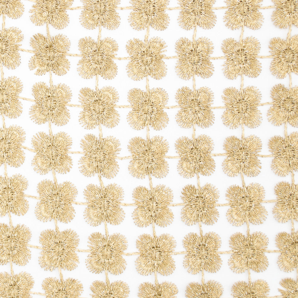 Daphne Brass by Europatex Designer Fabric Daphne & Twinkle 100% Polyester 01.00" H, 01.00" V 110.00 inches - Swanky Fabrics -