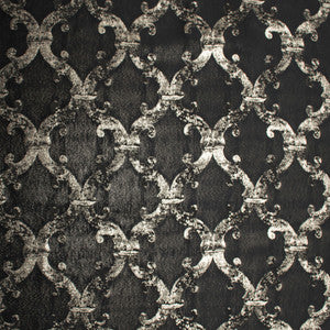 Europatex Fabric Dazzle Damask Black Gold