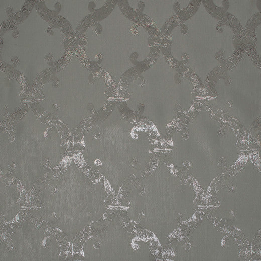 Dazzle - Damask - Silver White by Europatex Designer Fabric Dazzle 100% Polyester China See Sample Horizontal: N/A and Vertical: N/A 118.00 inches  - Swanky Fabrics -
