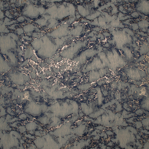 Dazzle - Marble - Blue Gold by Europatex Designer Fabric Dazzle 100% Polyester China See Sample Horizontal: N/A and Vertical: N/A 118.00 inches  - Swanky Fabrics -