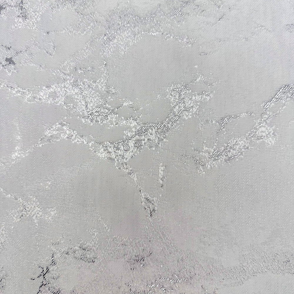 Dazzle Marble Silver White by Europatex Designer Fabric Dazzle 100% Polyester 118.00 inches - Swanky Fabrics -