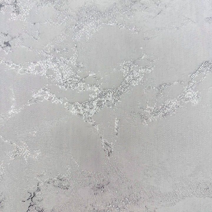 Dazzle Marble Silver White by Europatex Designer Fabric Dazzle 100% Polyester 118.00 inches - Swanky Fabrics -
