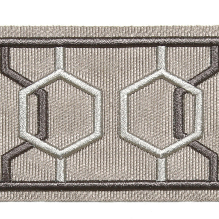 Dimensions Mink by Europatex Designer Fabric Crest & Dimensions 100% Polyester 2.90 inches - Swanky Fabrics -