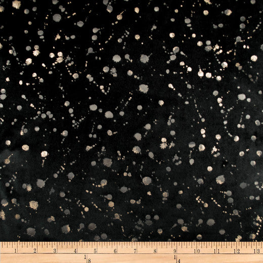 Embellished - Dott - Black by Europatex Designer Fabric Embellished 100% Polyester China See Sample Horizontal: N/A and Vertical: N/A 118.00 inches  - Swanky Fabrics -
