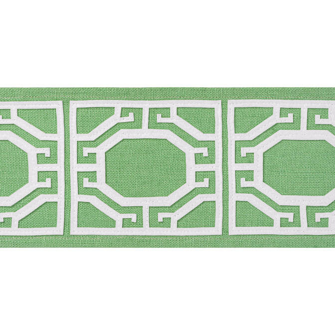 Gate Applique Tape Spring E12002 by Thibaut Fabric Thibaut Fabric Gate Applique Tape Spring E12002Fabric Tapes & Trims Volume 1 80% Linen, 20% Polyester INDIA </p><p>Repeat: V: 4.12 3.87 - Fabric Carolina -