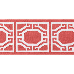 Thibaut Fabric Gate Applique Tape Coral E12007