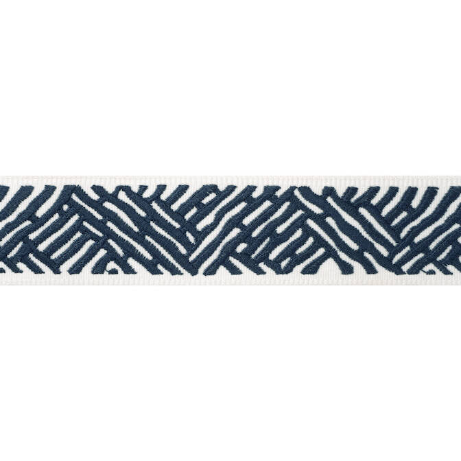 Cobble Hill Tape Navy E12015 by Thibaut Fabric Thibaut Fabric Cobble Hill Tape Navy E12015Fabric Tapes & Trims Volume 1 65% Cotton, 35% Spun Poly INDIA </p><p>Repeat: V: 7.62 2 - Fabric Carolina -