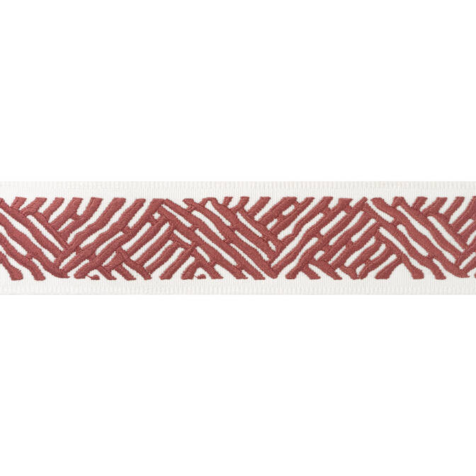Cobble Hill Tape Cranberry E12016 by Thibaut Fabric Thibaut Fabric Cobble Hill Tape Cranberry E12016Fabric Tapes & Trims Volume 1 65% Cotton, 35% Spun Poly INDIA </p><p>Repeat: V: 7.62 2 - Fabric Carolina -