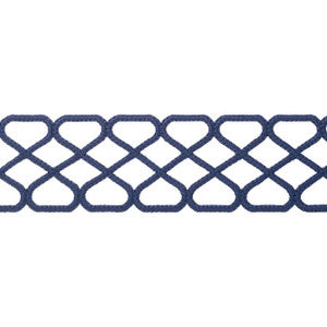 Thibaut Fabric Ripley Applique Navy E12025
