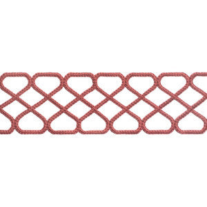Thibaut Fabric Ripley Applique Cranberry E12026