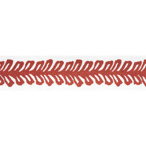 Thibaut Fabric Lenox Tape Cranberry E12039