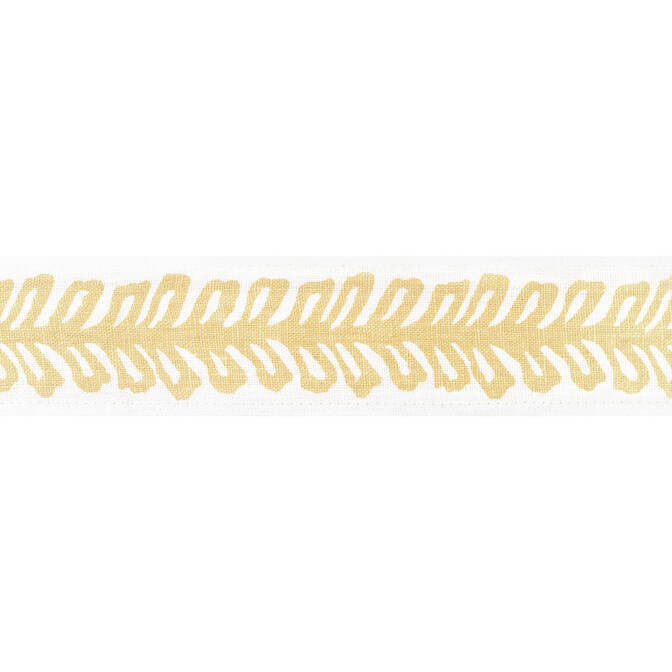 Lenox Tape Sunshine E12044 by Thibaut Fabric Thibaut Fabric Lenox Tape Sunshine E12044Fabric Tapes & Trims Volume 1 100% Linen INDIA </p><p>Repeat: V: 3.75 2 - Fabric Carolina -