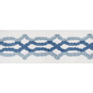 Thibaut Fabric Hartney Tape Sky and Bermuda E12087