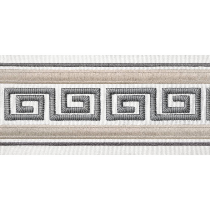 Avenue Tape Linen and Platinum E12110 by Thibaut Fabric Thibaut Fabric Avenue Tape Linen and Platinum E12110Fabric Tapes & Trims Volume 1 52% Cotton, 48% Spun Poly INDIA </p><p>Repeat: V: 3.75 4 - Fabric Carolina -