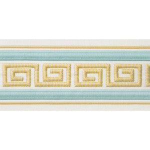 Thibaut Fabric Avenue Tape Mist and Sunshine E12111
