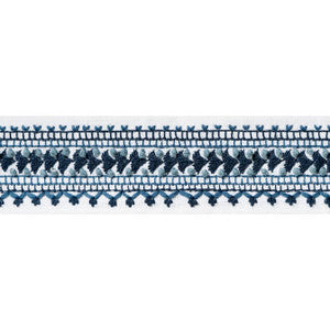 Thibaut Fabric Norway Tape Navy E12114