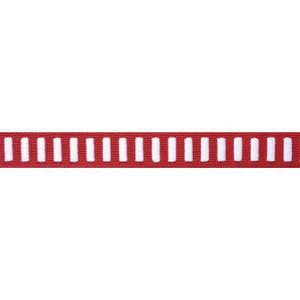 Thibaut Fabric Dash Tape White on Ruby E12127