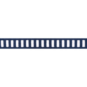 Thibaut Fabric Dash Tape White on Navy E12133