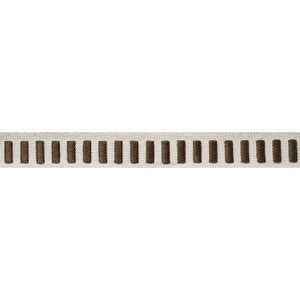Thibaut Fabric Dash Tape Chocolate on Linen E12138