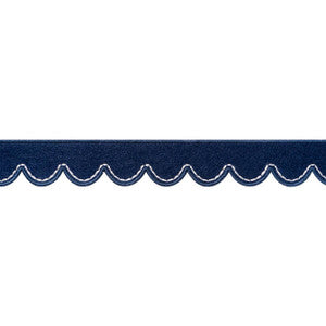 Thibaut Fabric Pippa Tape Navy E12149