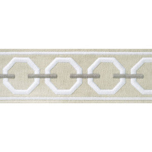 Thibaut Fabric Katonah Tape Linen and Nickel E12170