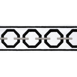 Thibaut Fabric Katonah Tape Onyx and Nickel E12171