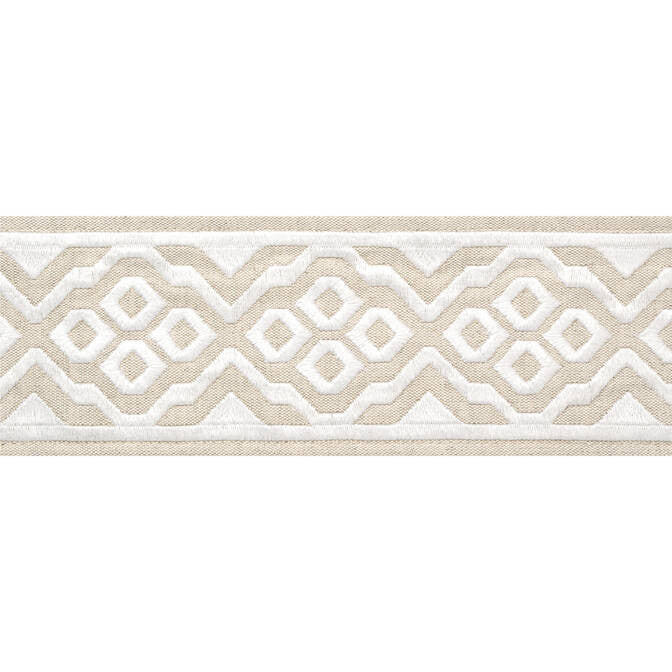 Belinda Tape Linen E12185 by Thibaut Fabric Thibaut Fabric Belinda Tape Linen E12185Fabric Tapes & Trims Volume 3 54% Cotton, 36% Linen, 10% Spun Poly INDIA </p><p>Repeat: V: 2.5 2.875 - Fabric Carolina -