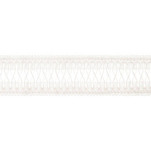 Thibaut Fabric Cecily Tape Snow White E12195