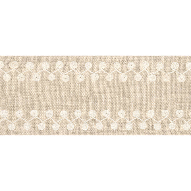 Perla Tape Linen E12217 by Thibaut Fabric Thibaut Fabric Perla Tape Linen E12217Fabric Tapes & Trims Volume 3 63% Linen, 34% Viscose, 3% Spun Poly INDIA </p><p>Repeat: V: 0.5 3.375 - Fabric Carolina -