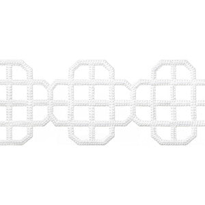 Thibaut Fabric Fret Applique Snow White E12262