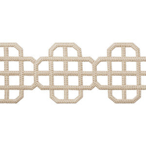 Thibaut Fabric Fret Applique Linen E12263
