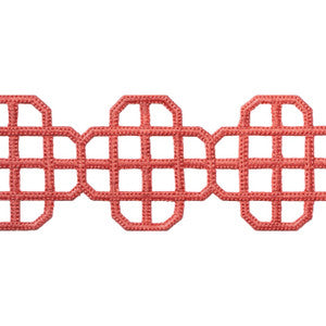 Thibaut Fabric Fret Applique Coral E12265
