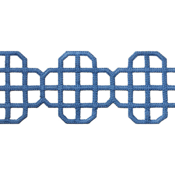 Fret Applique Bermuda E12268 by Thibaut Fabric Thibaut Fabric Fret Applique Bermuda E12268Fabric Tapes & Trims Volume 3 100% Polyester INDIA </p><p>Repeat: V: 3.25 3.5 - Fabric Carolina -
