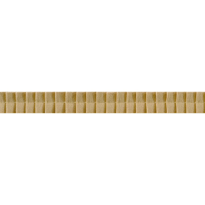 Pleated Tape Soft Gold E12310 by Thibaut Trim Thibaut Trim Pleated Tape Soft Gold E12310Trim SOLEIL 100% Cotton U.S.A </p><p>Repeat: H: , V: 0.87 in  (2.21 cm) - Fabric Carolina -