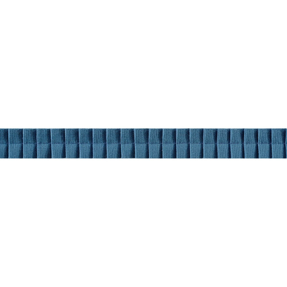 Pleated Tape French Blue E12312 by Thibaut Trim Thibaut Trim Pleated Tape French Blue E12312Trim SOLEIL 100% Cotton U.S.A </p><p>Repeat: H: , V: 0.87 in  (2.21 cm) - Fabric Carolina -