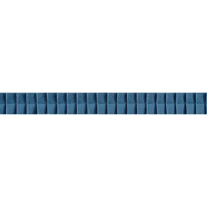 Pleated Tape French Blue E12312 by Thibaut Trim Thibaut Trim Pleated Tape French Blue E12312Trim SOLEIL 100% Cotton U.S.A </p><p>Repeat: H: , V: 0.87 in  (2.21 cm) - Fabric Carolina -