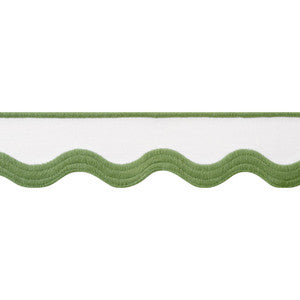 Thibaut Trim Wave Tape Leaf on White E12331
