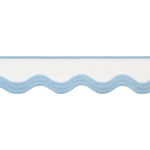 Thibaut Trim Wave Tape Powder on White E12332