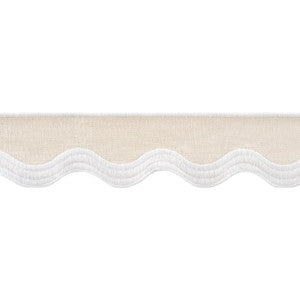 Thibaut Trim Wave Tape White on Linen E12335