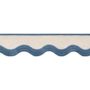 Thibaut Trim Wave Tape Cadet on Linen E12336