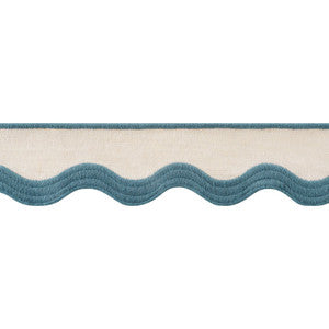 Thibaut Trim Wave Tape Peacock on Linen E12338