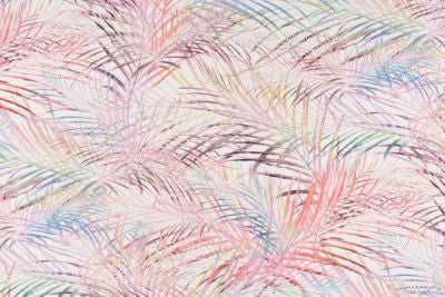 Palmitos Coral Branch E6CARA0002 by Old World Weavers Designer Fabric 100% LINEN SPAIN LIGHT DUTY Horizontal: 24.25" and Vertical: 27" 54 - Swanky Fabrics -