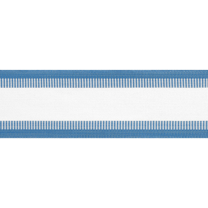 Nordia Tape Island Blue E81854 by Thibaut Fabric Thibaut Fabric Nordia Tape Island Blue E81854Fabric Tapes & Trims Vol. 4 100% Solution Dyed Polyester UNITED KINGDOM </p><p>Repeat: V: - 2.75 - Fabric Carolina -