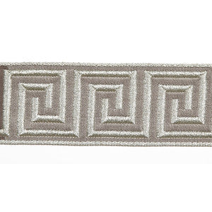 Europatex Fabric Hellenic Key Jacquard Tape Slate